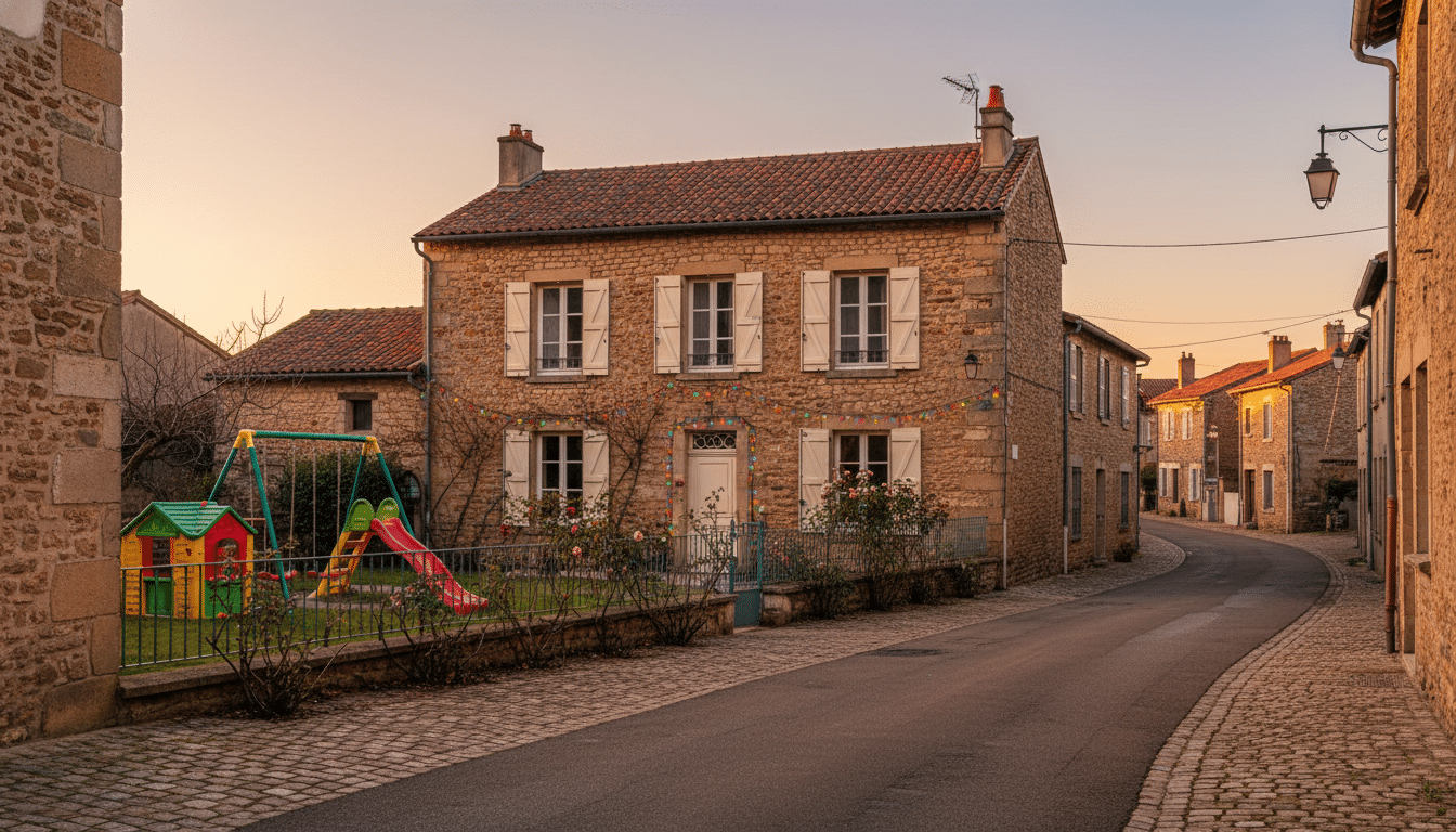 Maison familiale avec jeux pour enfants à Lucenay