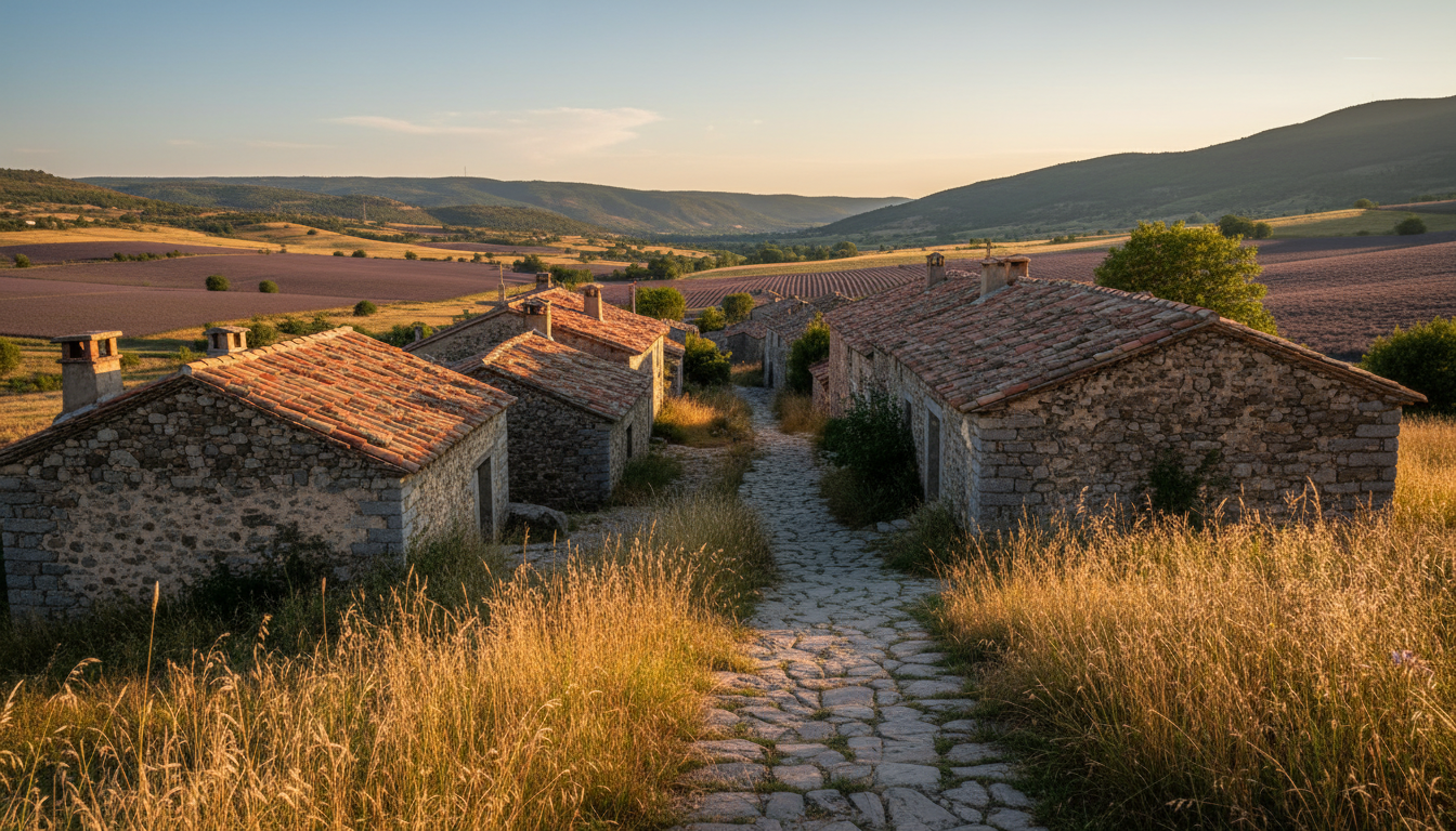 Hameau du Haut-Vernet dans les Alpes-de-Haute-Provence