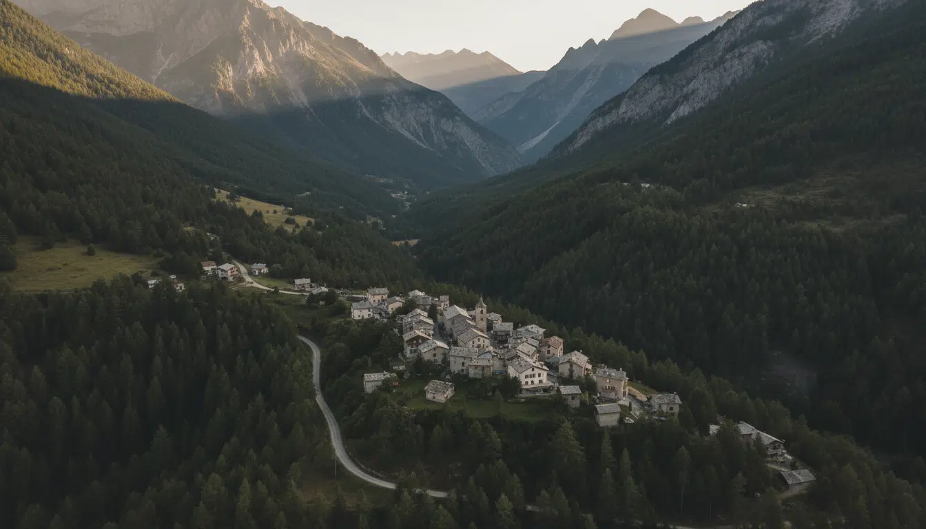 Hameau du Haut-Vernet dans les Alpes-de-Haute-Provence