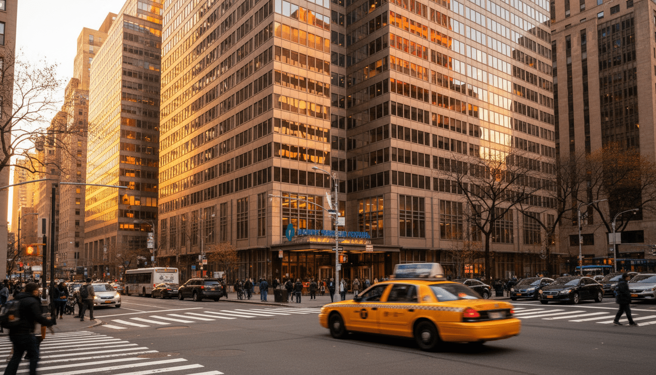 Façade de l'hôpital Mount Sinai à New York
