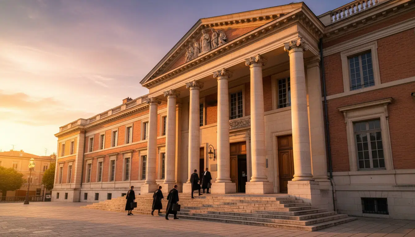 Palais de justice de Toulouse au coucher du soleil
