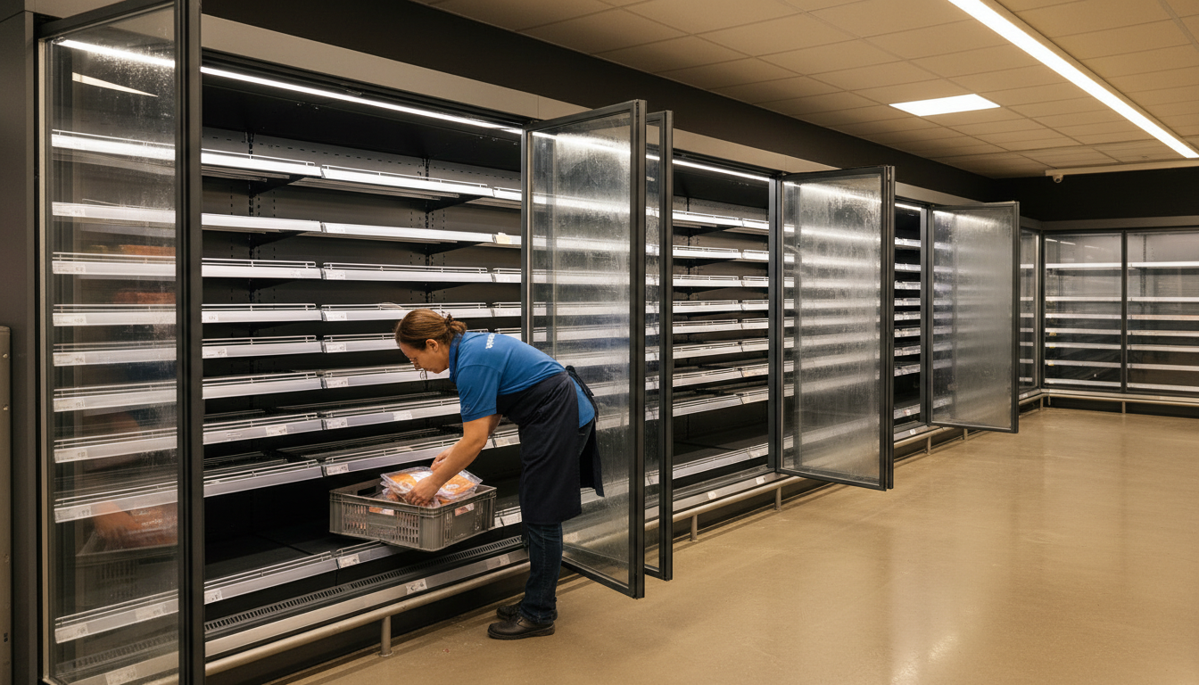 Retrait de saumon fumé des rayons d'un supermarché