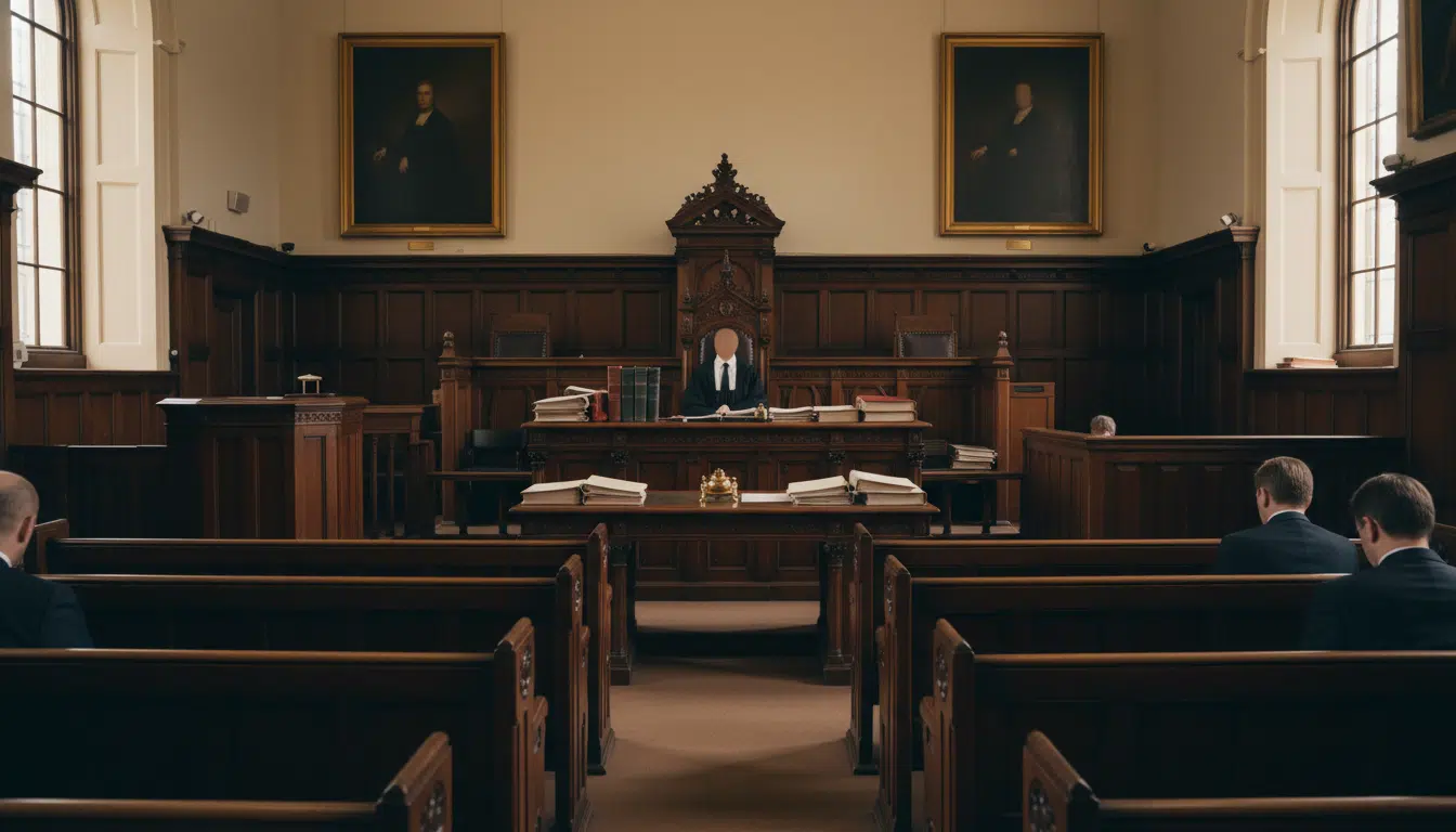 Intérieur d'un tribunal britannique Crown Court
