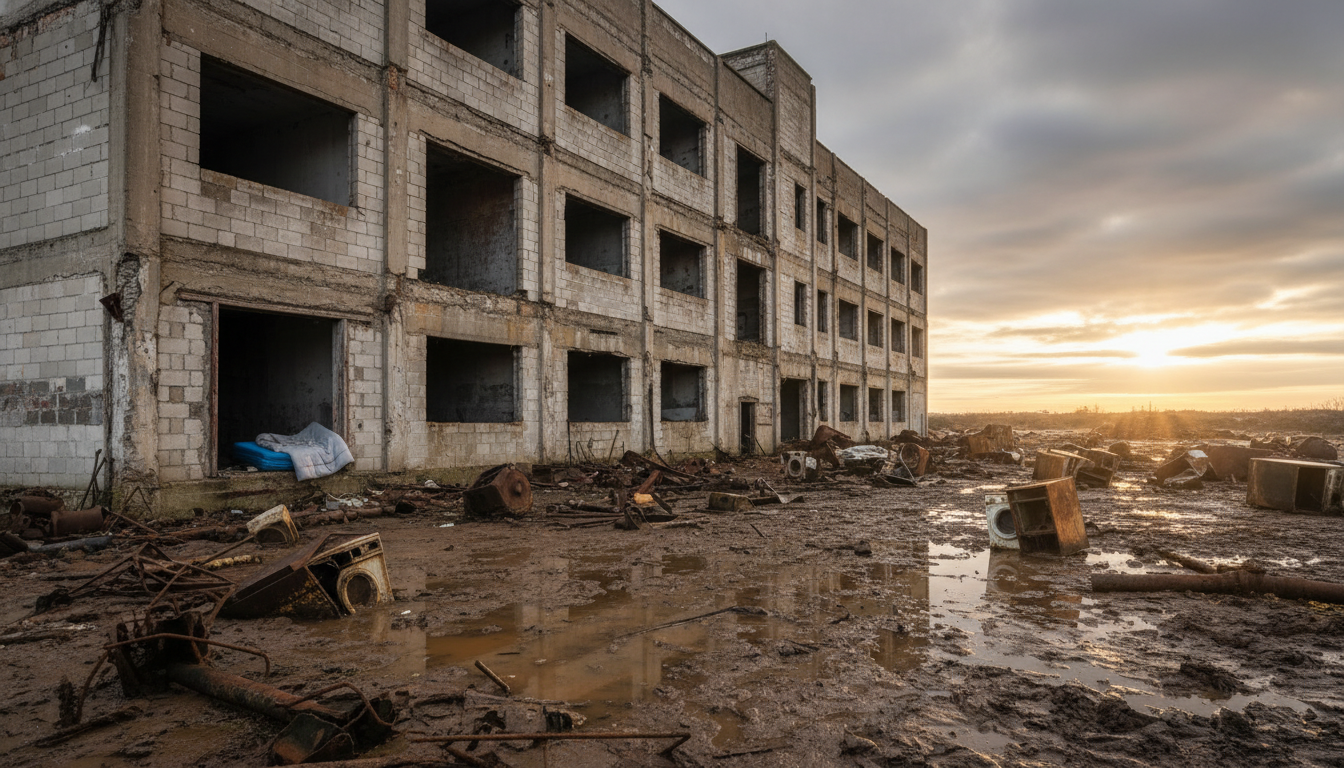 Friche industrielle de Mory où les suspects ont été arrêtés