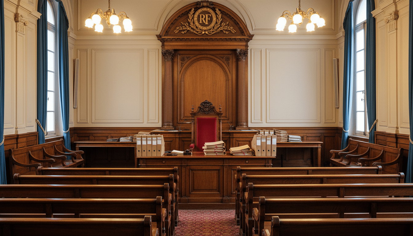 Salle d'audience du tribunal judiciaire de Paris