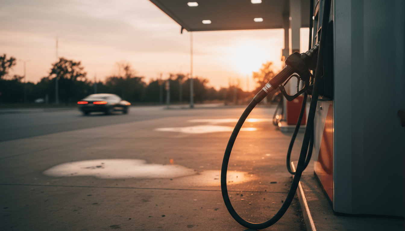 Pistolet de carburant mal raccroché dans une station automatique