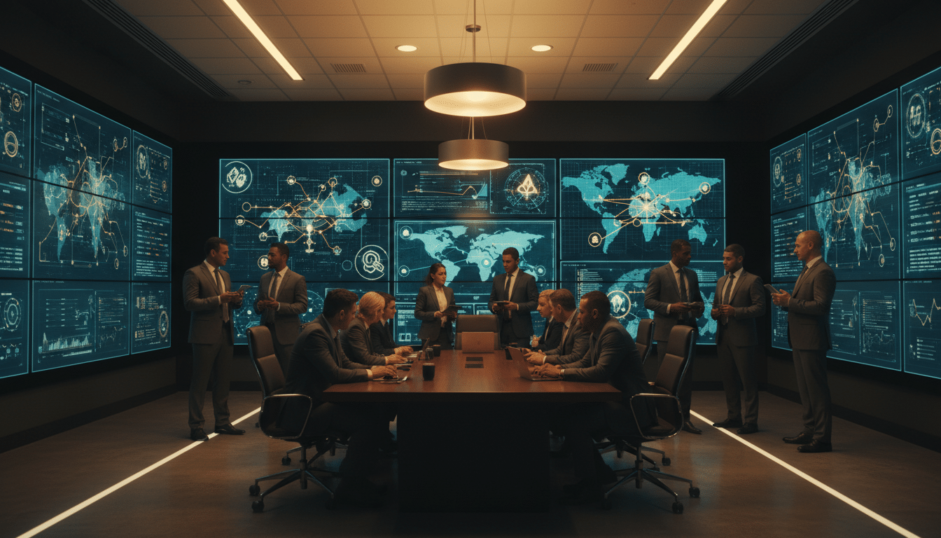 Centre de commandement policier traquant des fraudeurs crypto