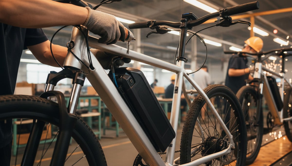 assemblage batterie vélo électrique en usine