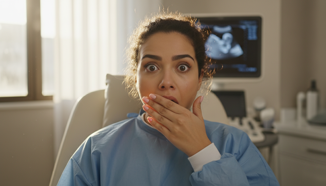 Femme brésilienne surprise lors d'une échographie de contrôle