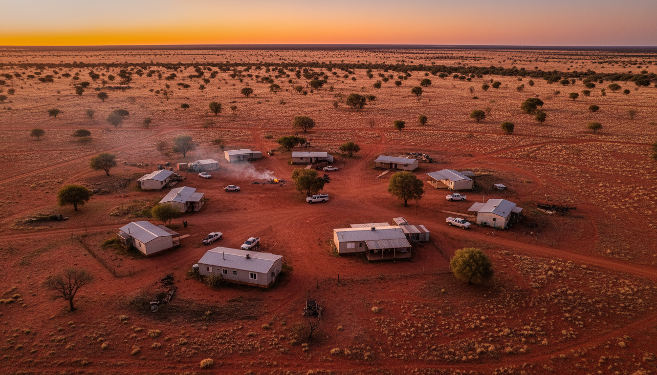 Camp aborigène isolé près d'Alice Springs en Australie