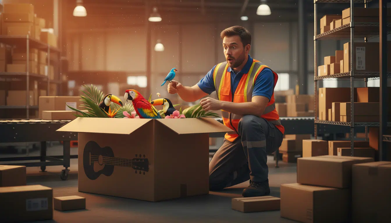 Employé postal découvrant un chat dans un colis à Vienne