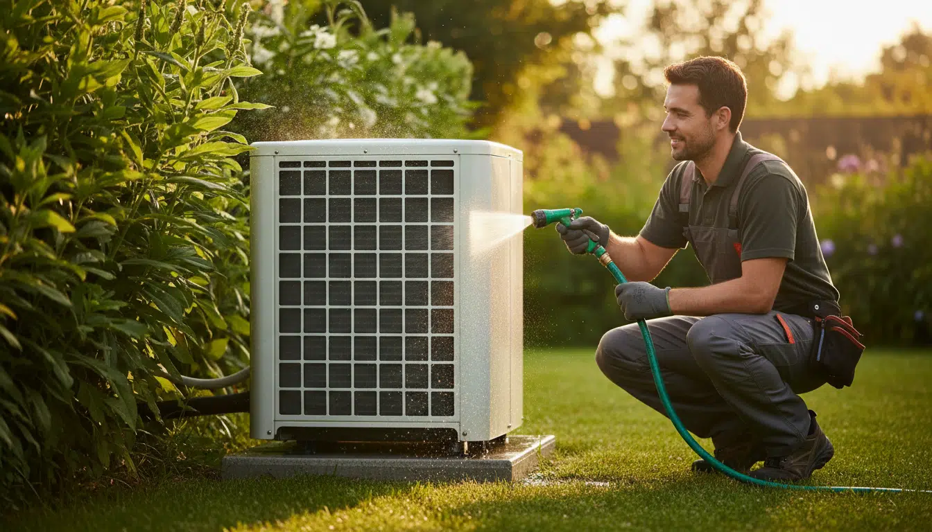 Entretien de l'unité extérieure au jet d'eau doux