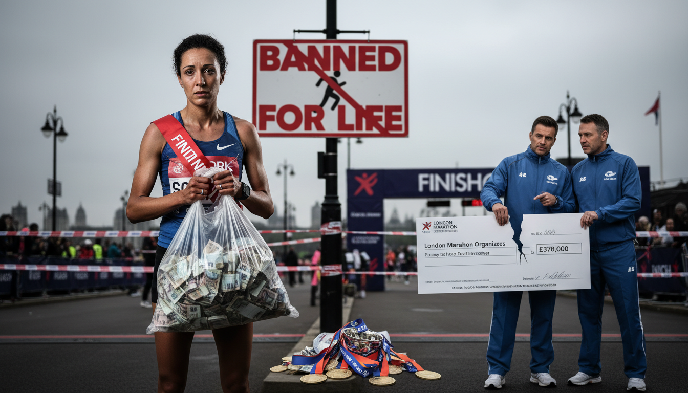 Bannie à vie du marathon de Londres, cette athlète a dû rembourser 378 000 livres de gains