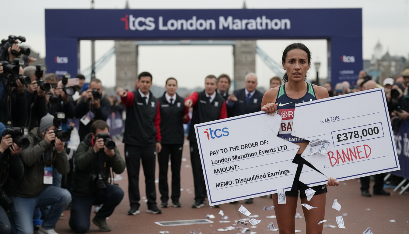 Bannie à vie du marathon de Londres, cette athlète a dû rembourser 378 000 livres de gains