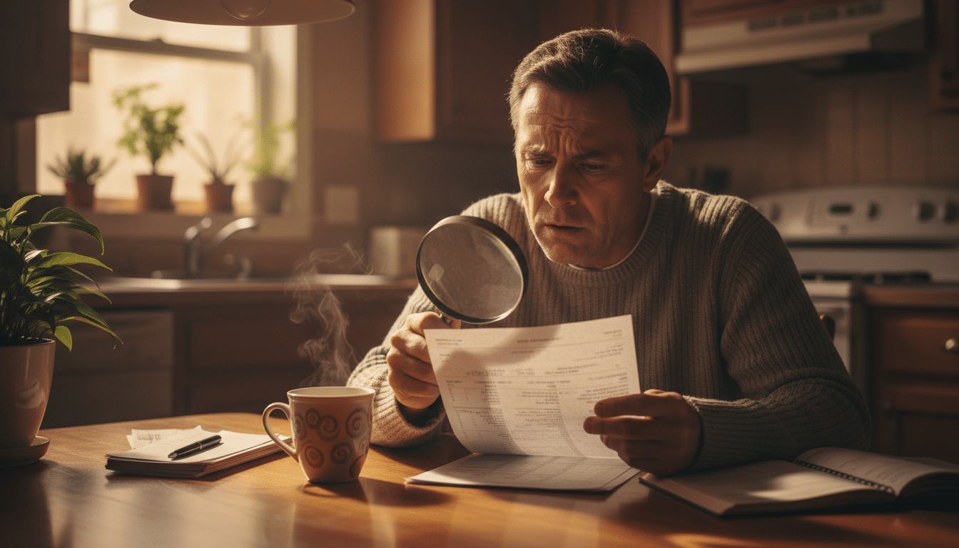 Personne vérifiant ses relevés bancaires après le piratage