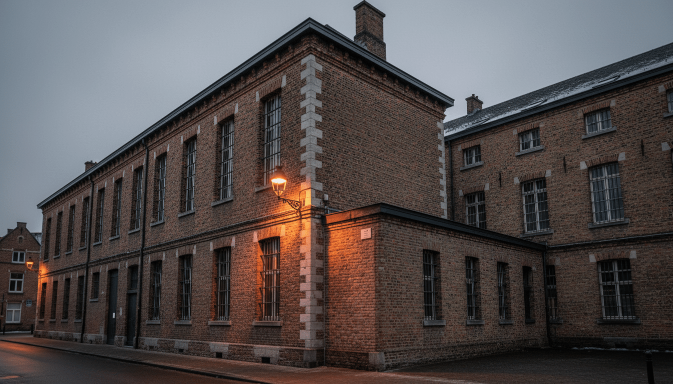 Façade de la prison de Bruges en Belgique