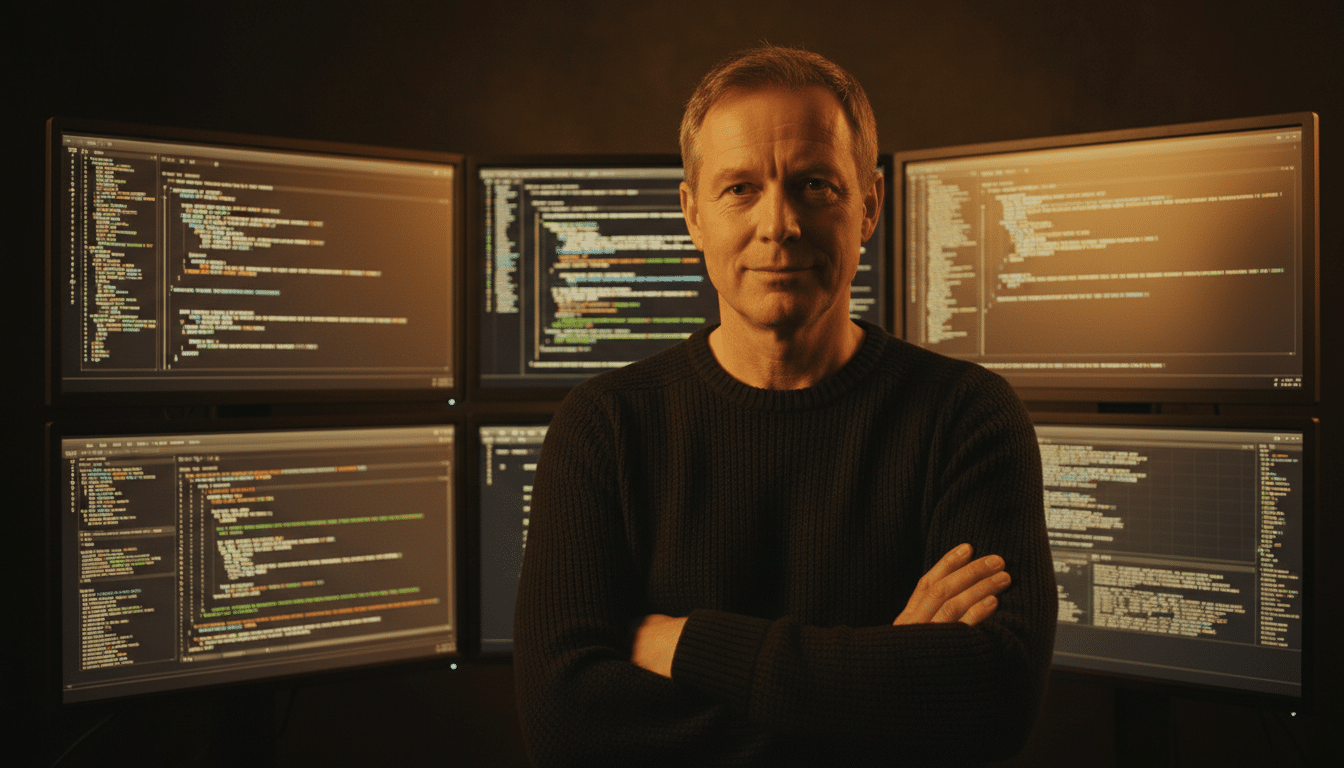 Homme mystérieux devant des écrans de blockchain