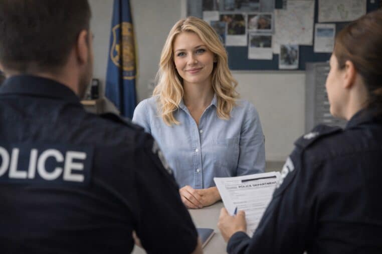 blague police blonde