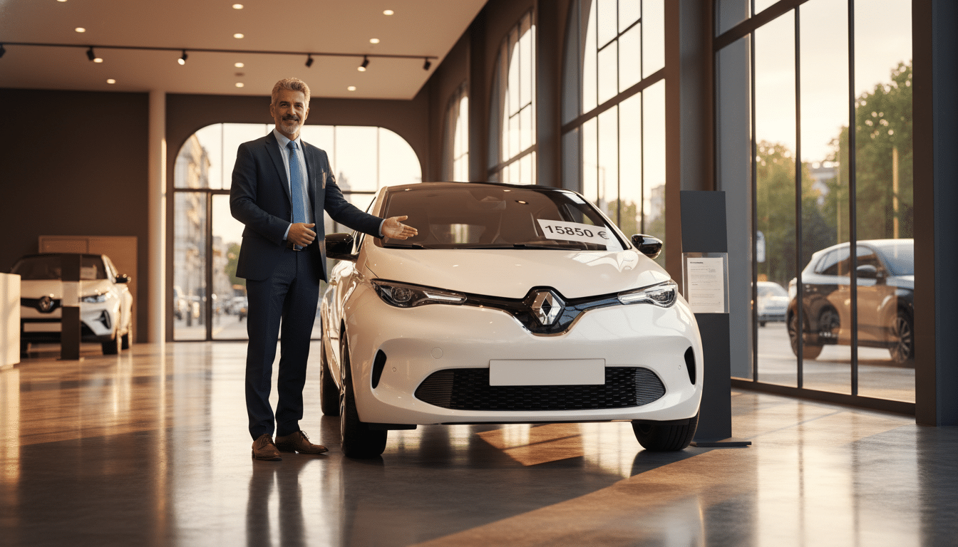 Citadine électrique en concession avec prix affiché à 15 850 euros