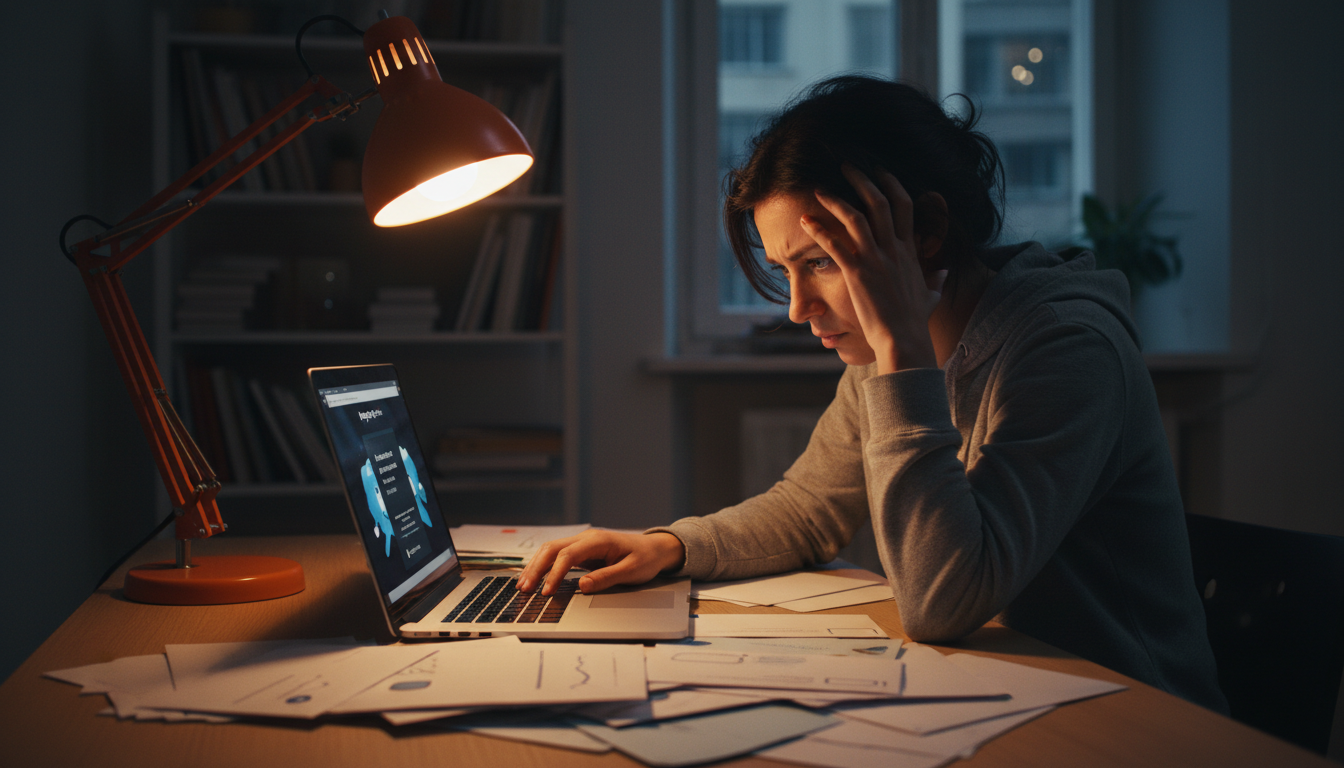 Client vérifiant ses options forfait sur un ordinateur portable