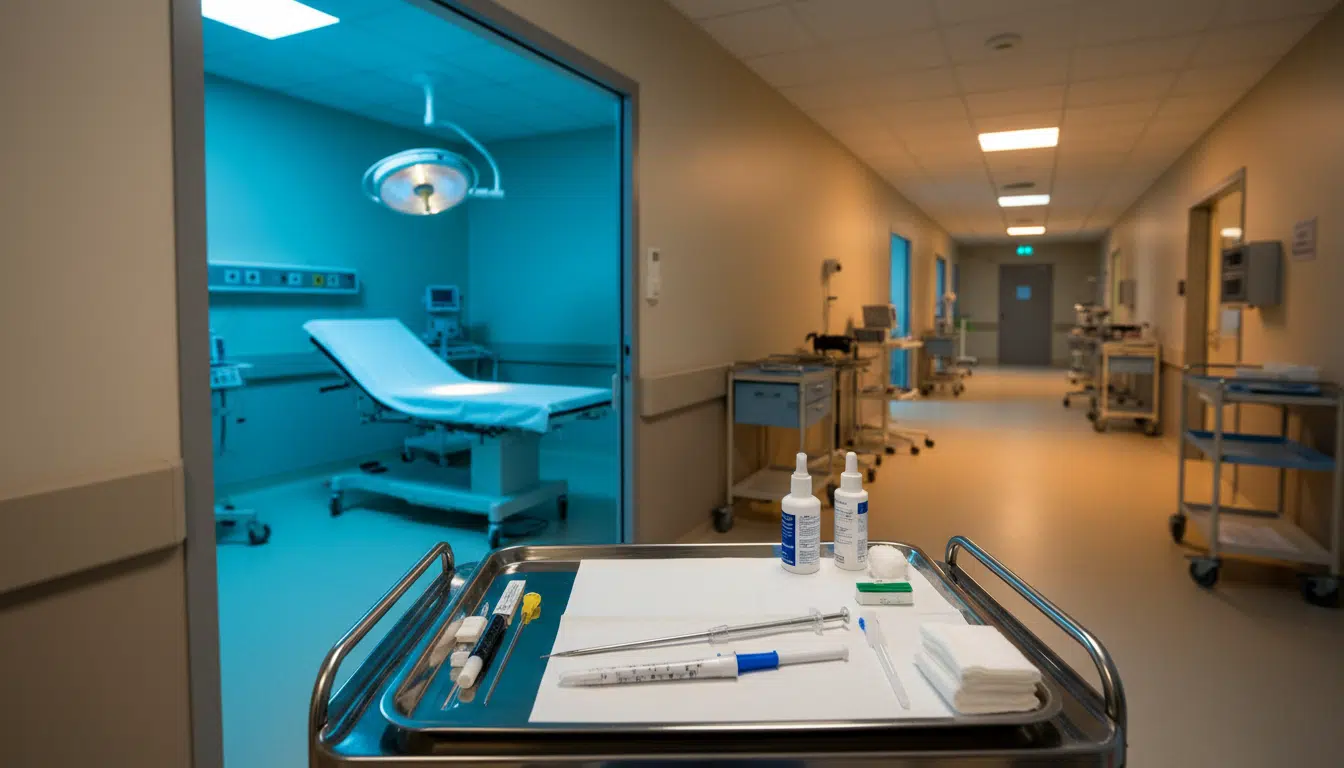 Salle de ponction lombaire dans un hôpital français