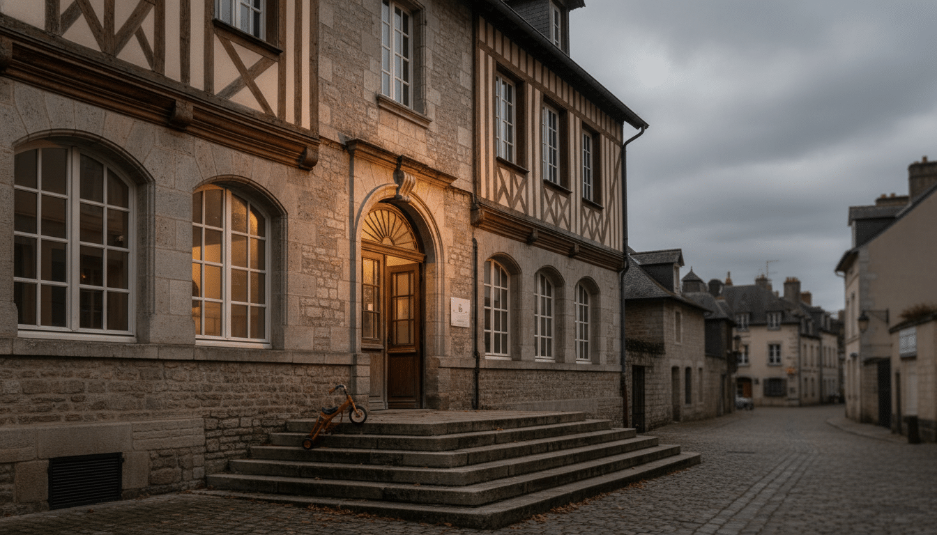 Bâtiment de services sociaux dans une ville normande