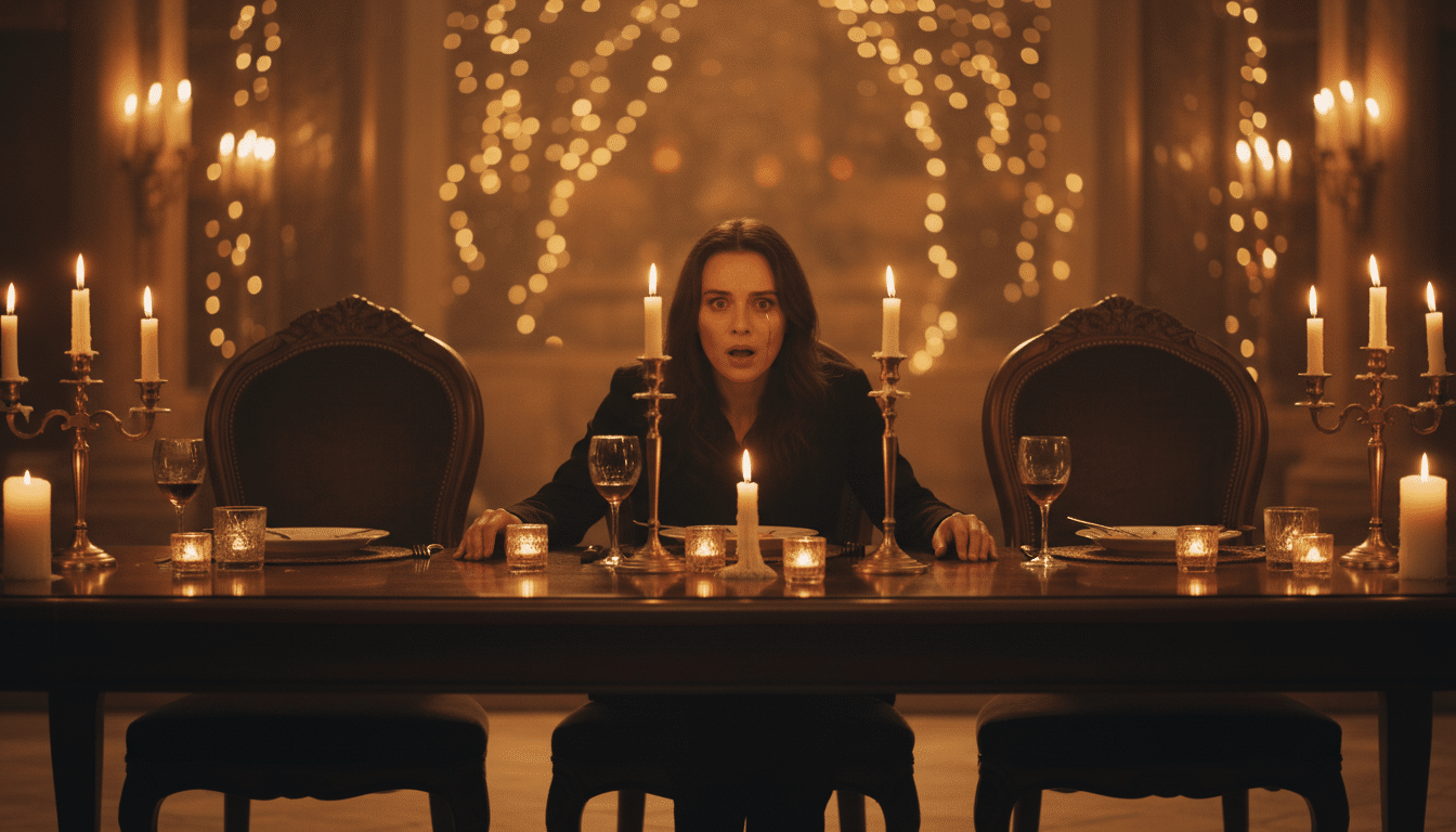 Personne seule découvrant une trahison double à table