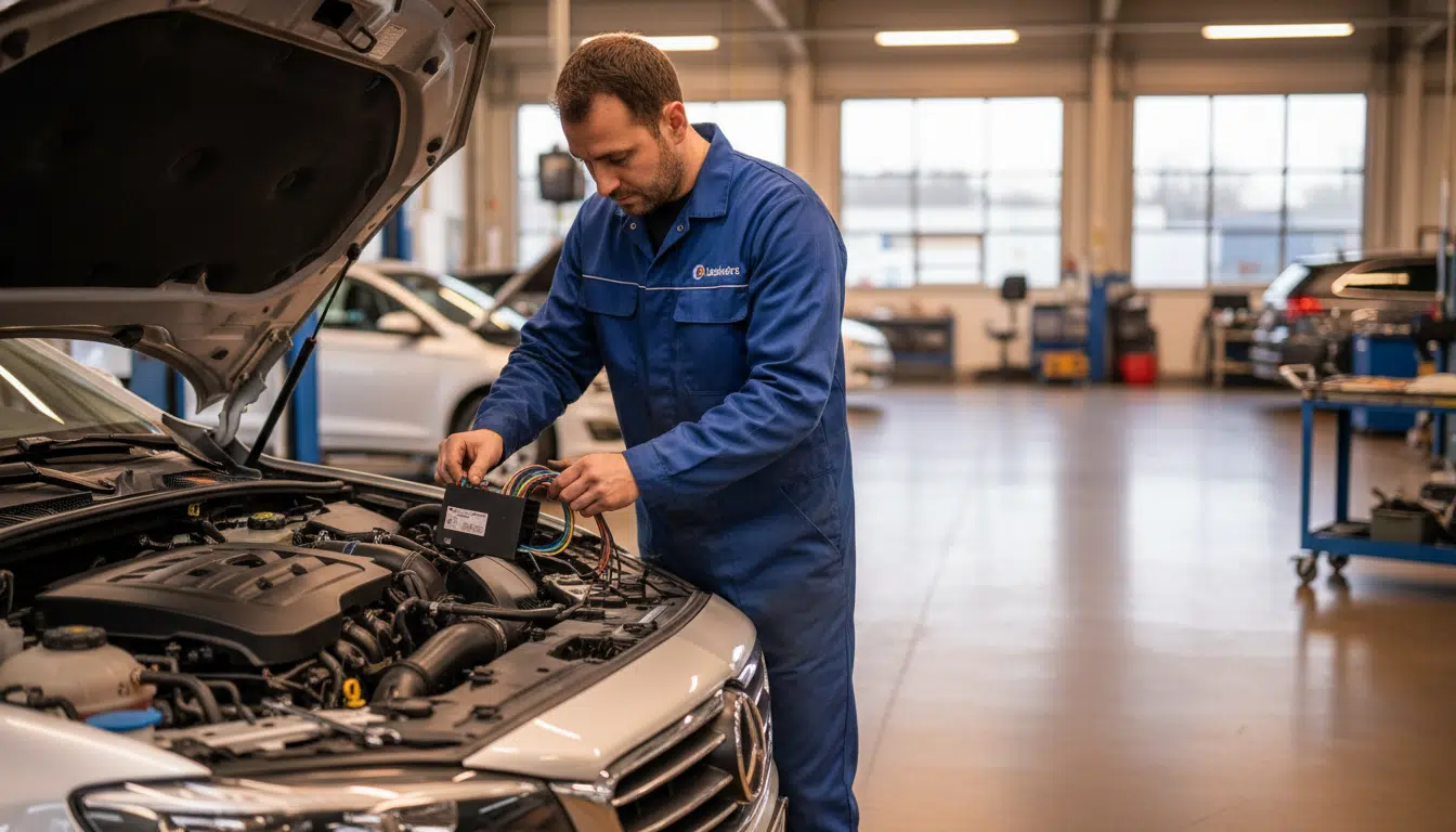 Installation d'un boîtier E85 dans un centre auto Leclerc