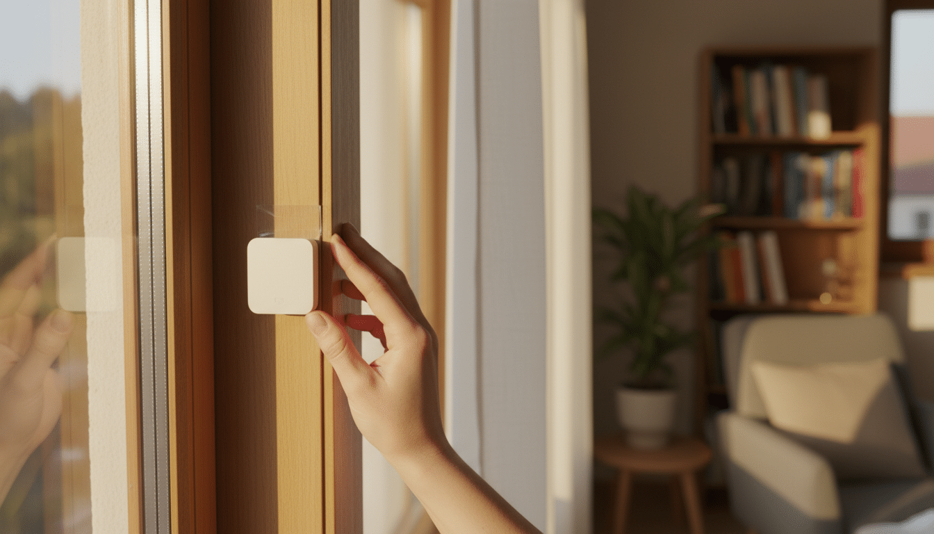 Installation du capteur IKEA PARASOLL sur une fenêtre