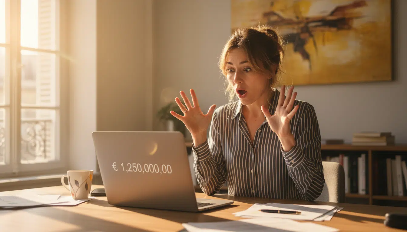 Salarié découvrant le solde de son CPF sur ordinateur