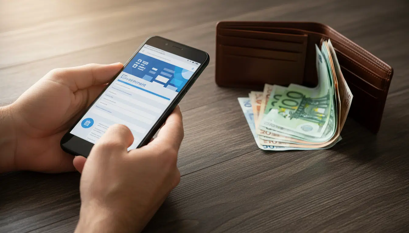 Consultation du compte CPF sur smartphone avec portefeuille