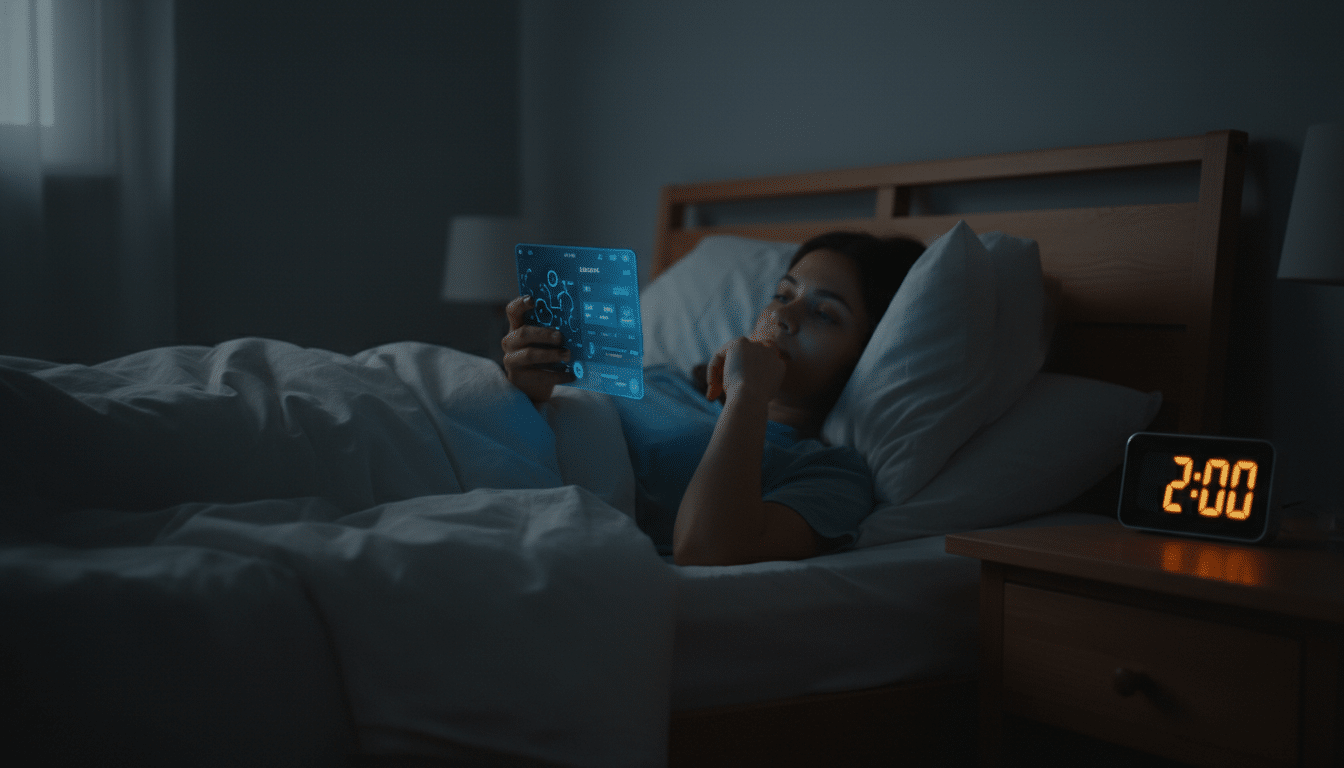 Recherche de vol sur smartphone en pleine nuit