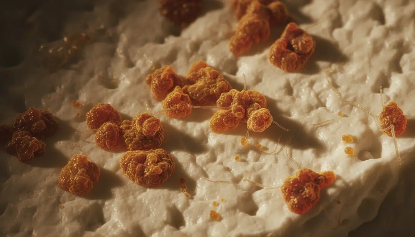 Bactérie listeria sur surface de fromage à pâte molle