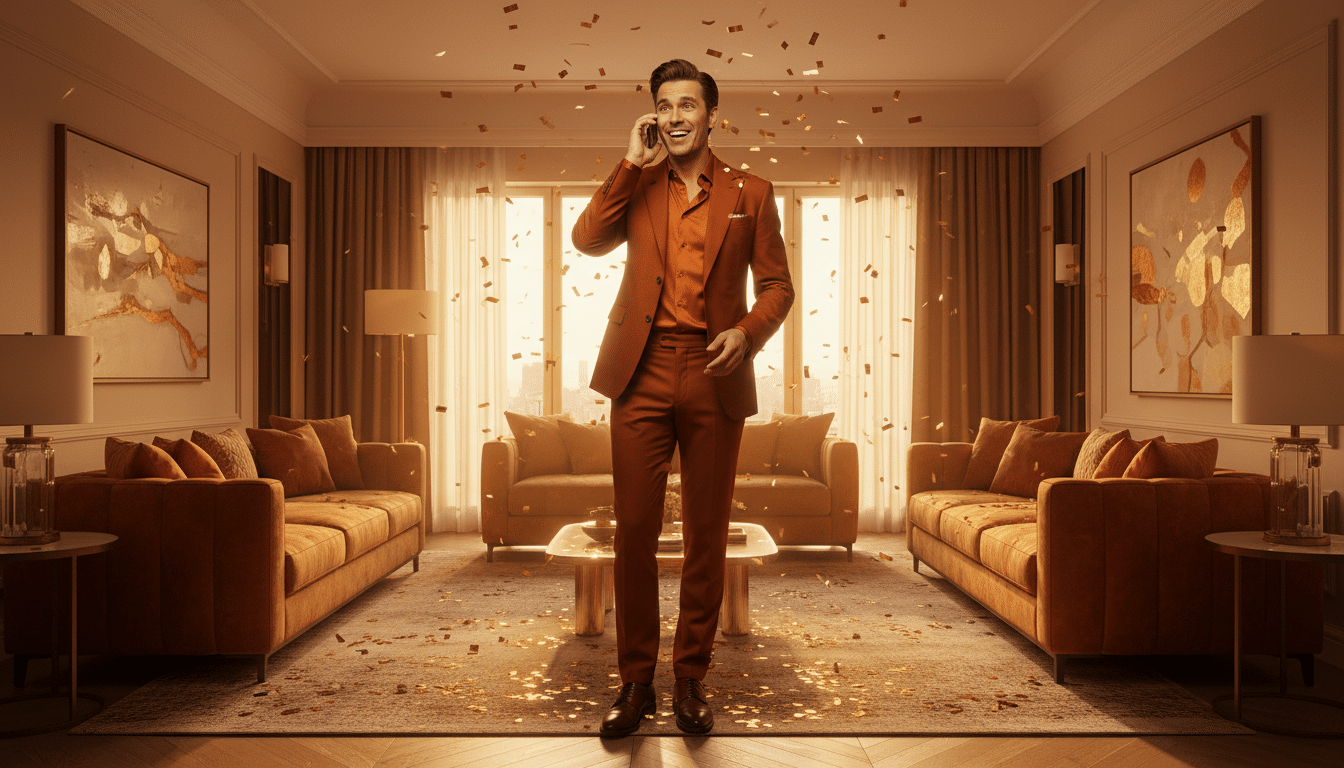 Gagnant au téléphone après un tirage EuroMillions