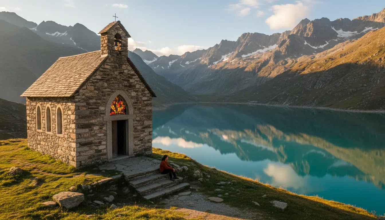 Chapelle Sainte-Marie-Madeleine au bord du lac de Roselend