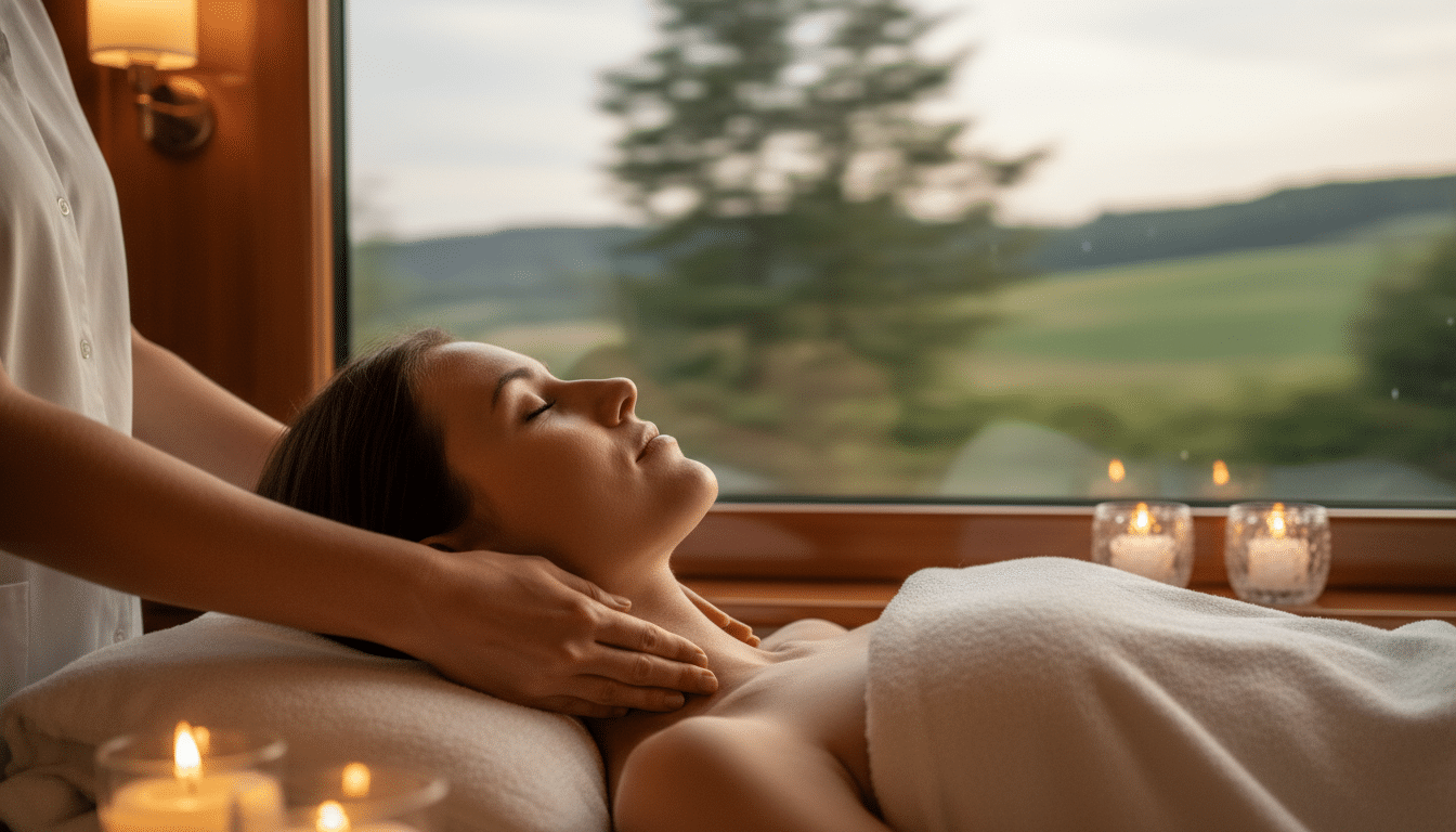 Soin spa à bord du Britannic Explorer avec vue panoramique