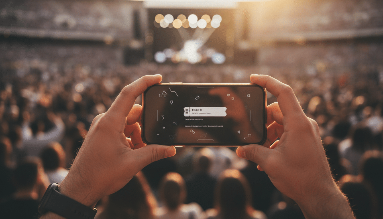 Achat de billets de concert sur smartphone
