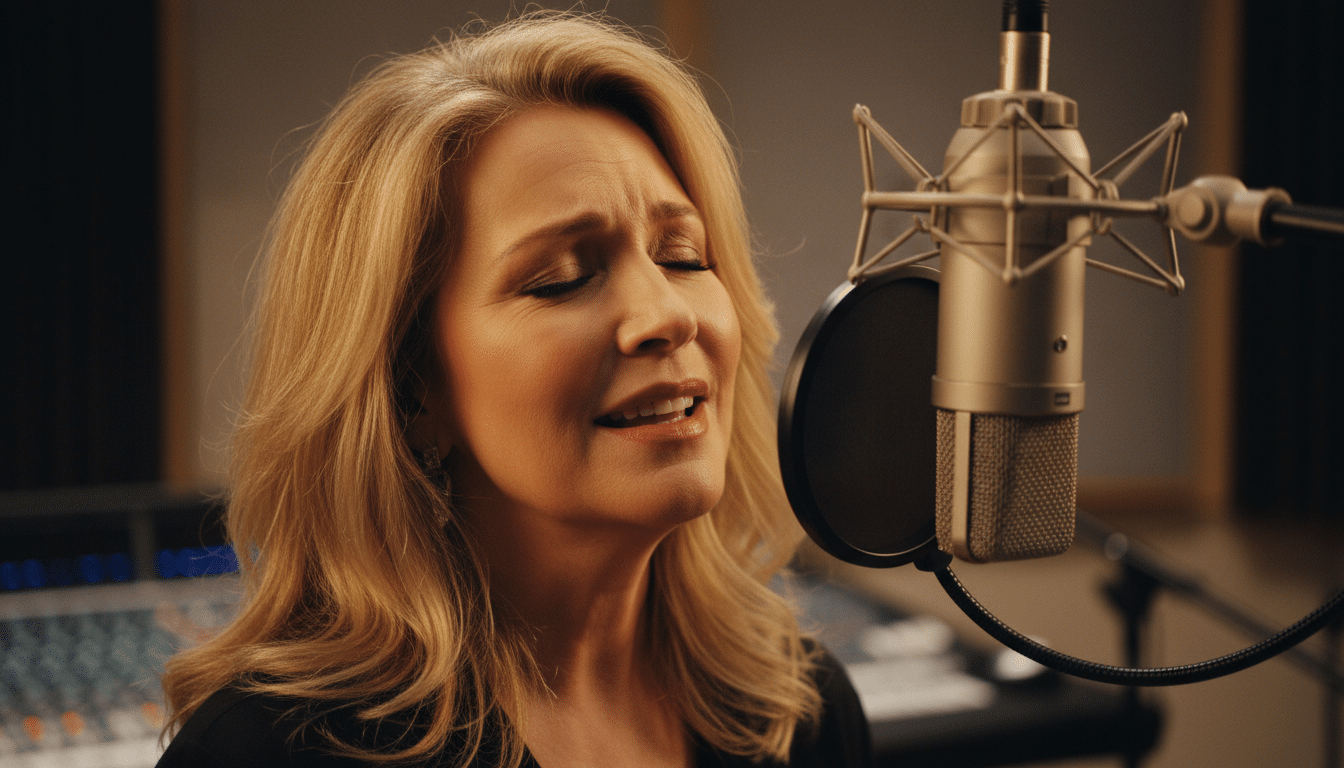 Céline Dion en studio d'enregistrement à Las Vegas