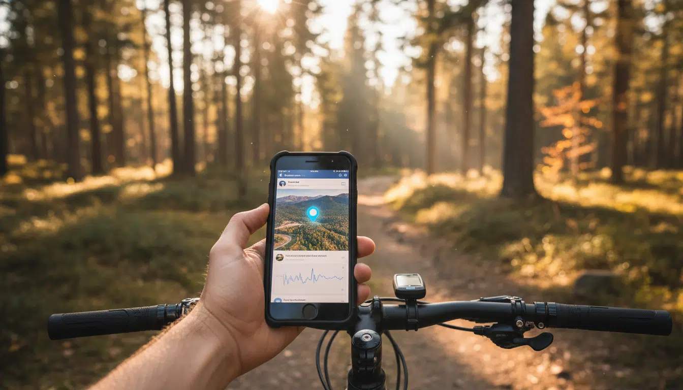 Alerte Facebook signalant des câbles piégés sur un sentier VTT