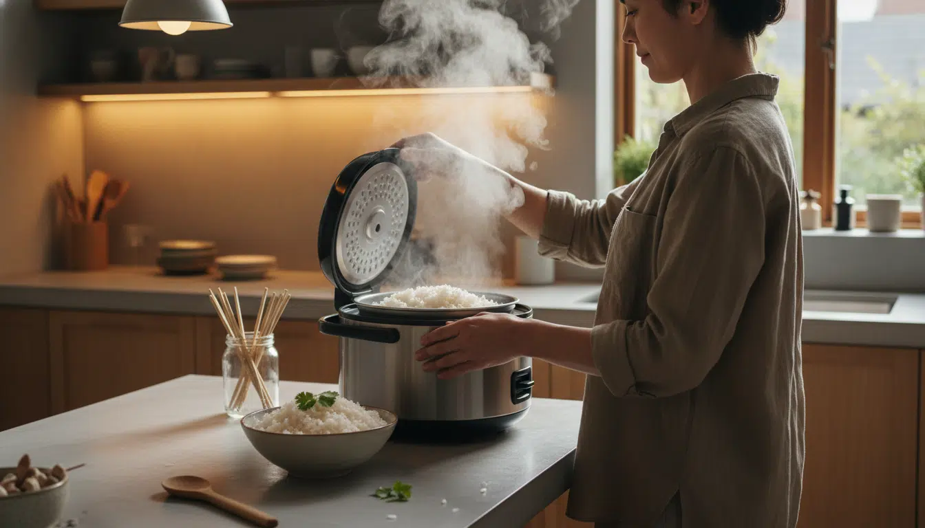 Cuiseur à riz Silvercrest avec vapeur dans une cuisine