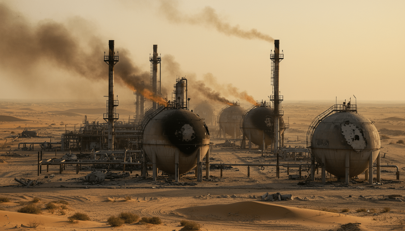 Infrastructures pétrolières endommagées au Moyen-Orient