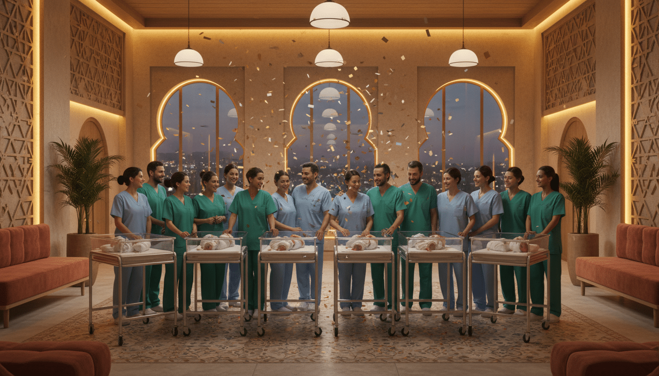 Clinique marocaine avec neuf berceaux et équipe médicale