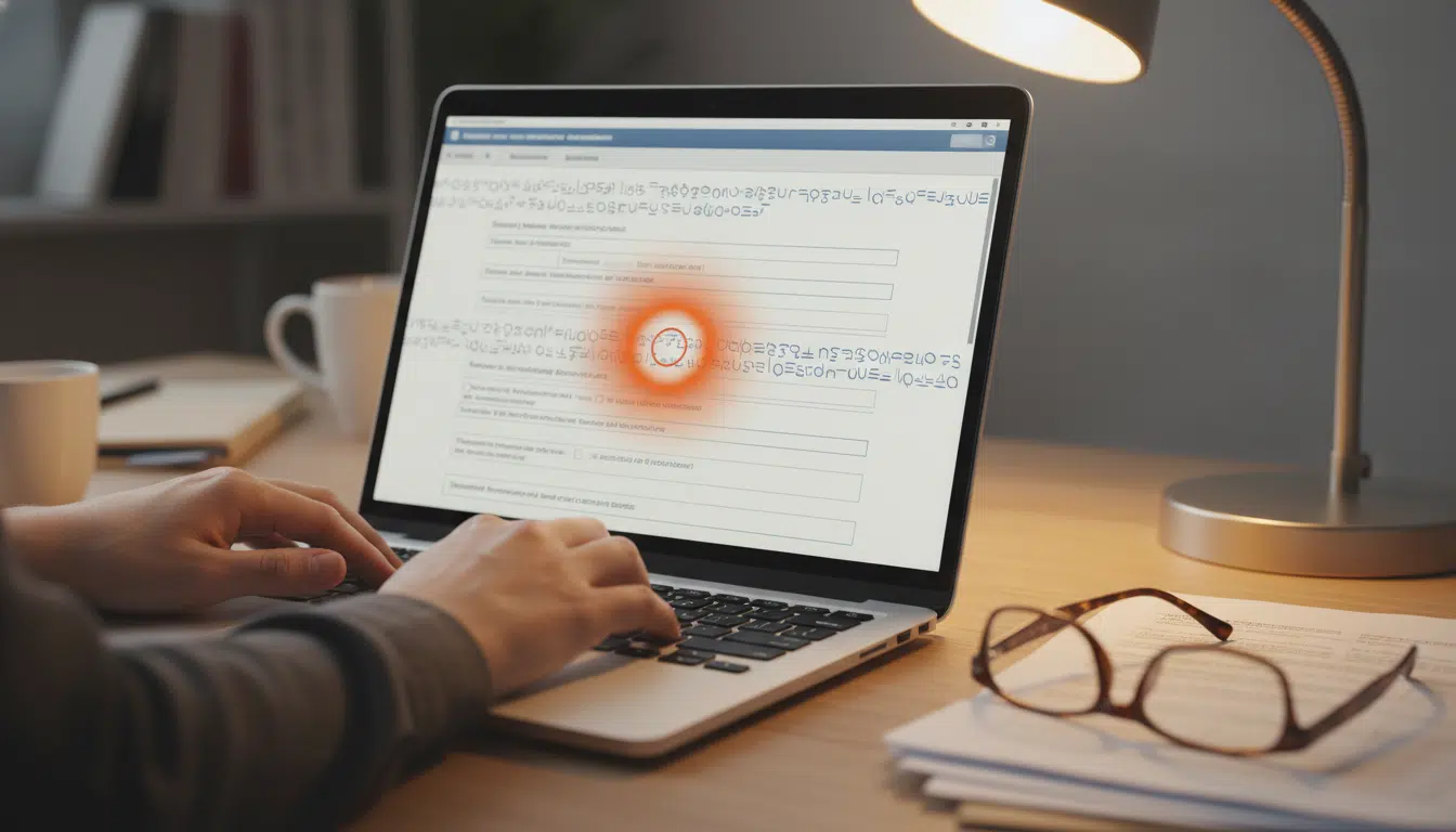 Déclaration d'impôts en ligne avec case à cocher