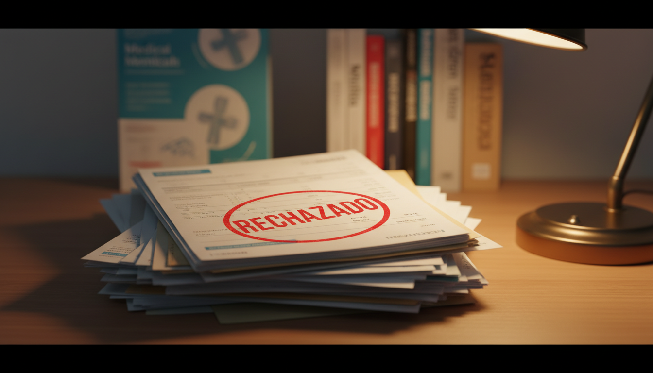 Factures médicales et dossiers patients sur un bureau