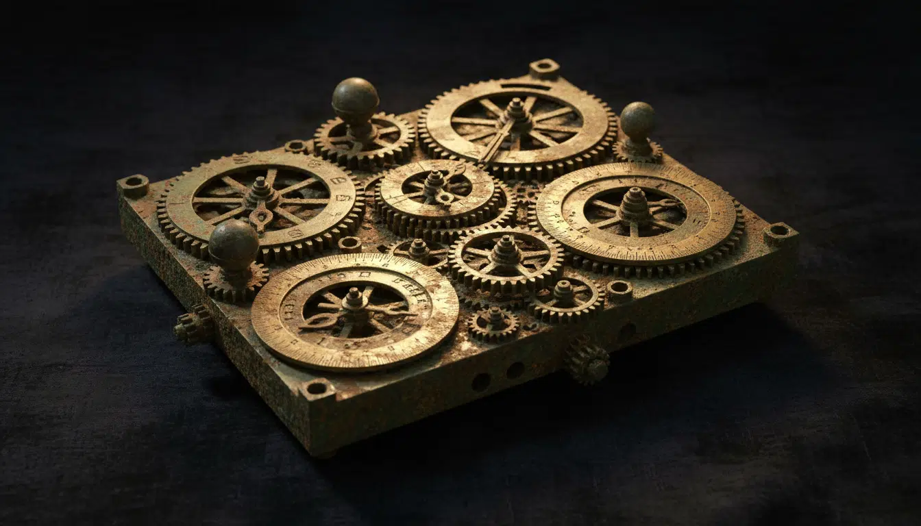 Le mécanisme d'Anticythère, ancien calculateur astronomique en bronze