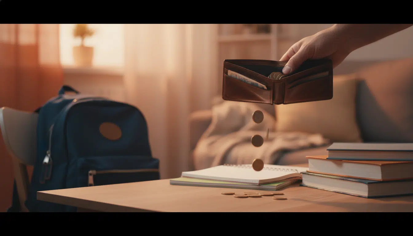 Portefeuille presque vide symbolisant la perte d'allocations familiales