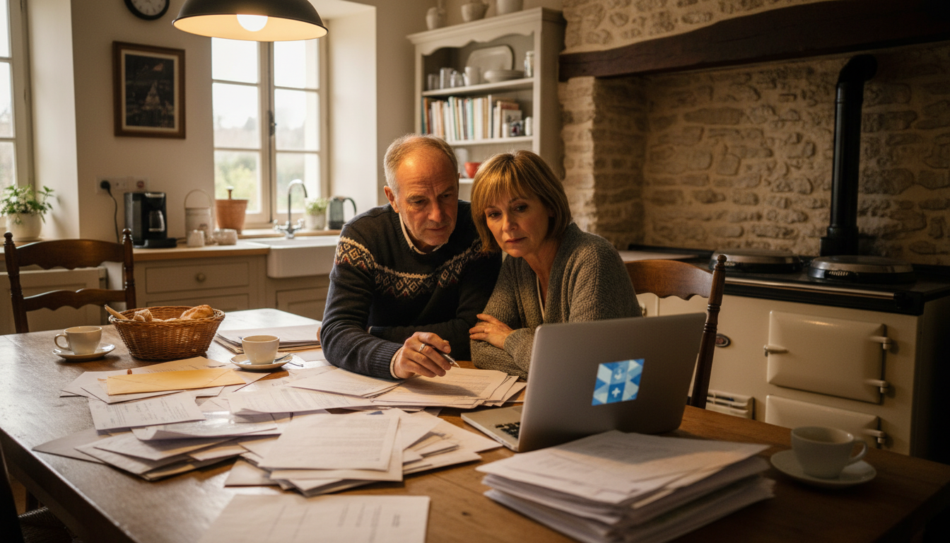 Couple vérifiant son éligibilité au chèque énergie en ligne