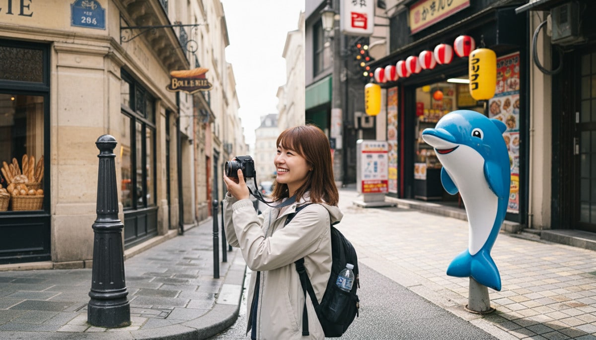 Comparaison bornes de trottoir Paris et Tokyo