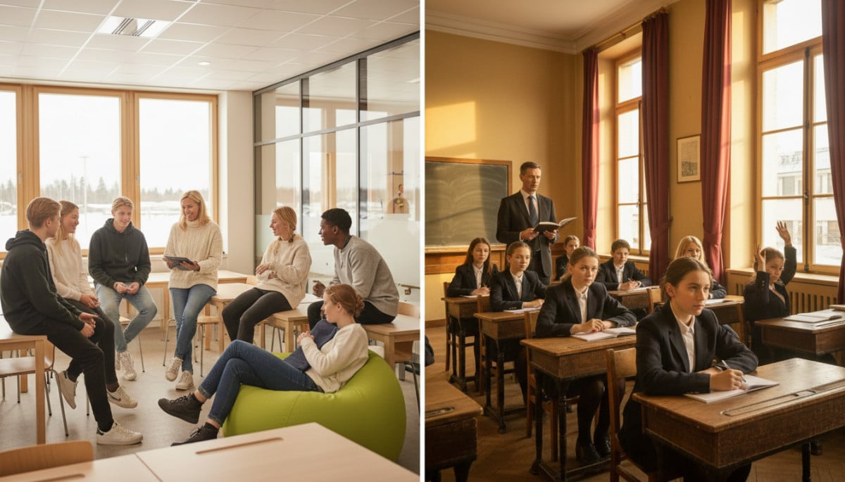 Comparaison entre classe finlandaise informelle et classe française formelle