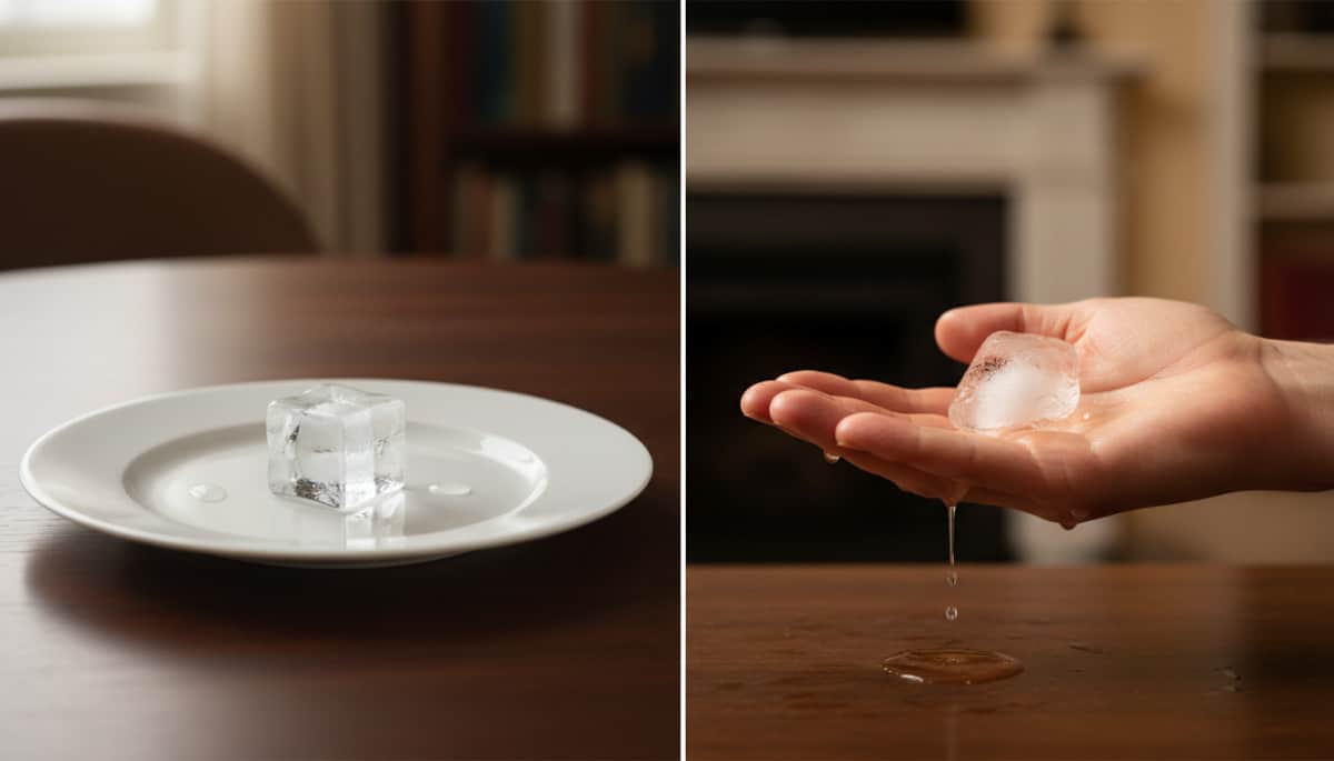 Comparaison fonte glace main versus assiette